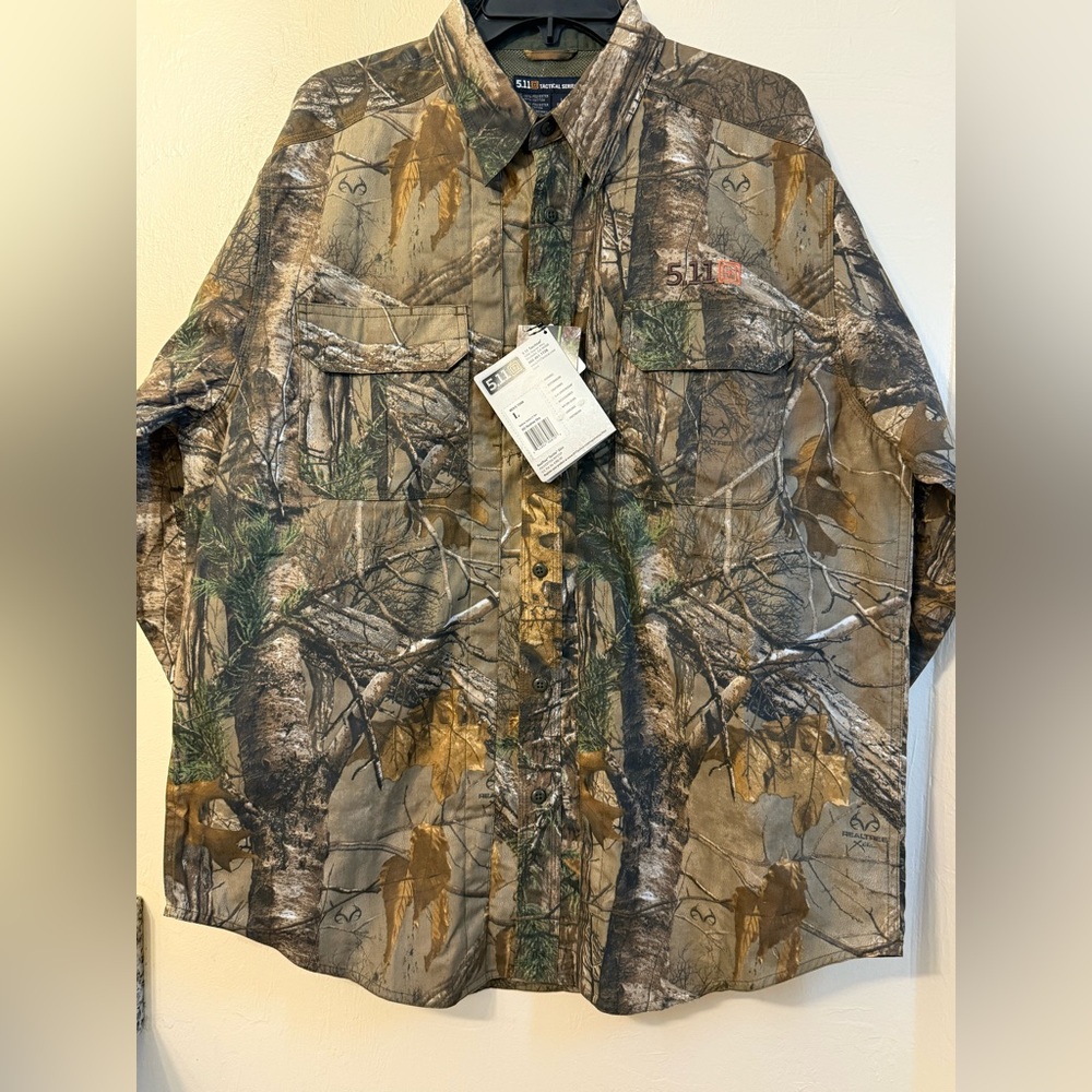 5.11 Tactical Men's Woodland Camo Shirt Jacket